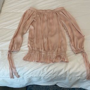 Off the shoulder silk top